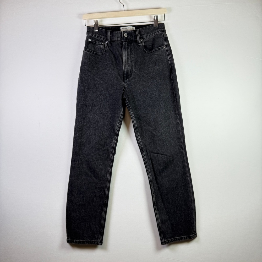 Abercrombie & Fitch Black High Rise The‎ Mom Jeans 25 0S